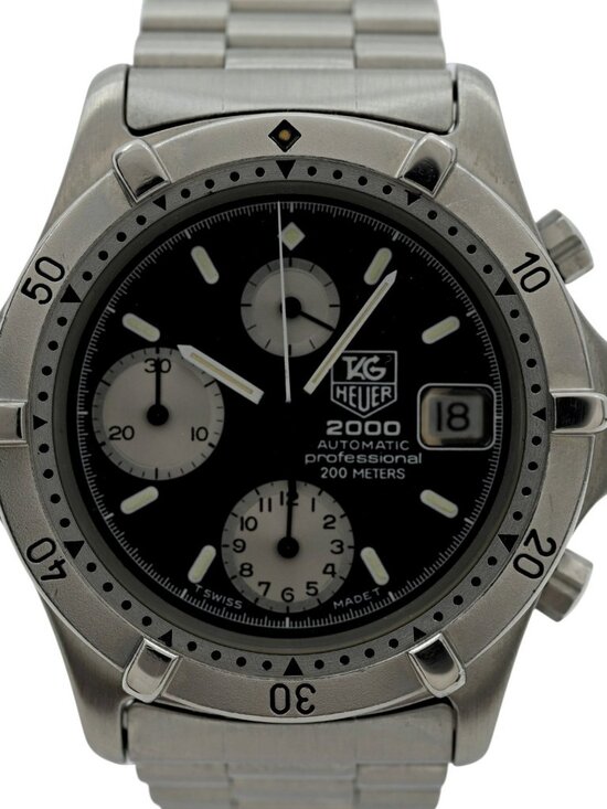 Tag Heuer 38mm Men\'s 2000 Series Stainless Steel Auto Chrono Watch Ref: 162.006! main image 8